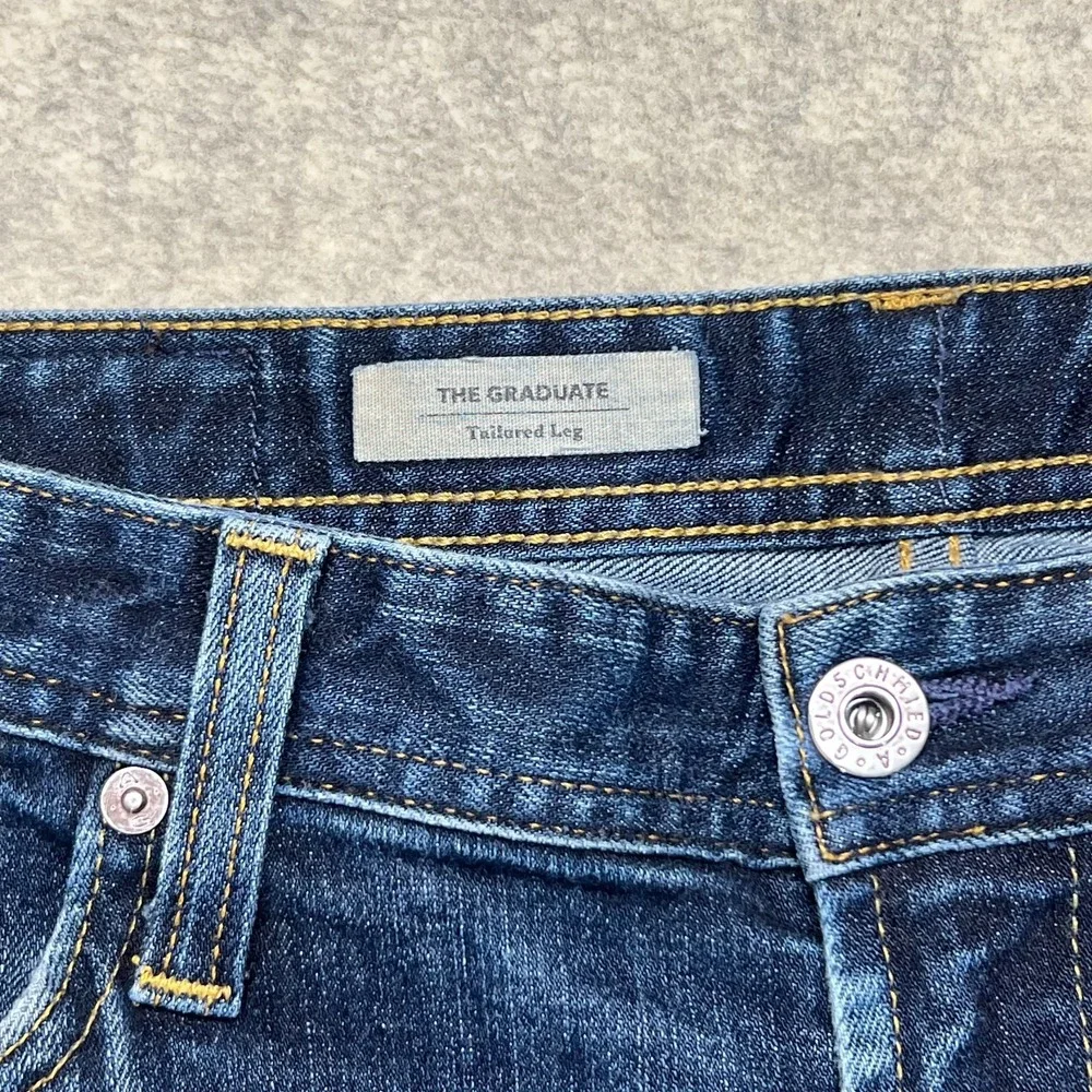 AG Adriano Goldschmied Mens The Graduate Jeans Blue Denim Tailored Leg USA 33x32